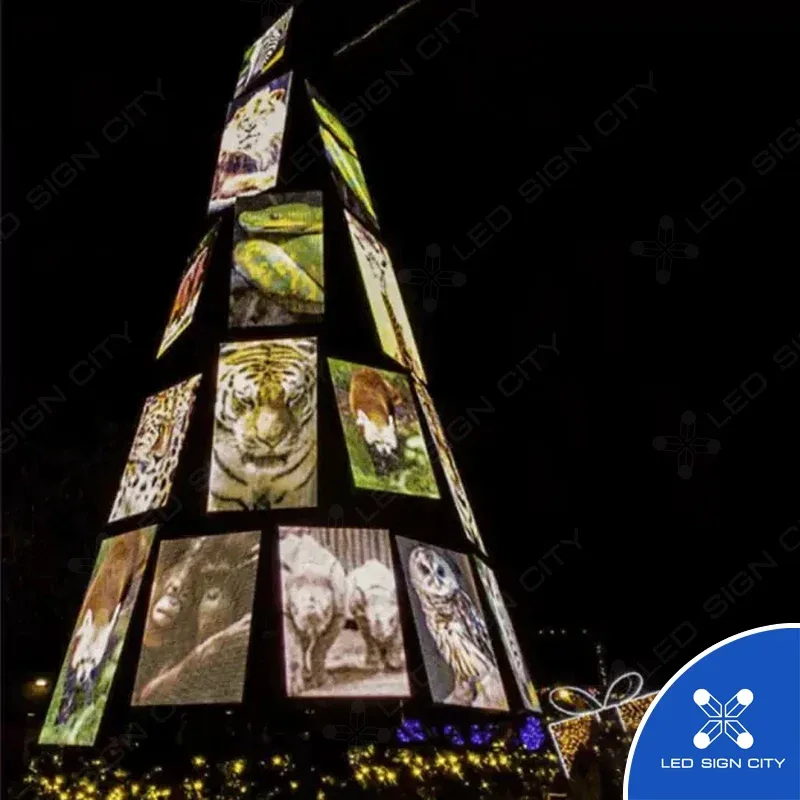 Large-format seasonal LED display
